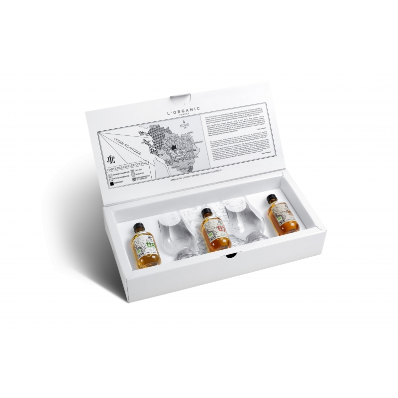 Coffret L'Organic avec 2 verres Cognac Pasquet Coffret L'Organic avec 2 verres Cognac Pasquet